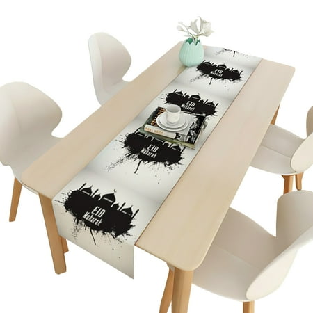 

HUONA Table Runner Long Tablecloth Decorative Table Runner Rectangle Table Mat Cushions Holiday Party Dinner Home Kitchen Type 8