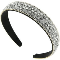 Dressy Headbands for Women Hair Glitter Bride Miss White