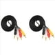 thumbnail image 1 of 2X 4.9Ft 3.5mm Enchufe A 3 RCA Adaptador Masculino AV Cable de Extension para TV VCD DVD, 1 of 5