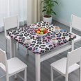 thumbnail image 3 of Pink and Blue Of Leopard Print Square Fitted Tablecloth with Elastic Edge,Square Table Cover,Washable Elastic Table Cover for Home Kitchen Party Decor 34"x34", 3 of 6