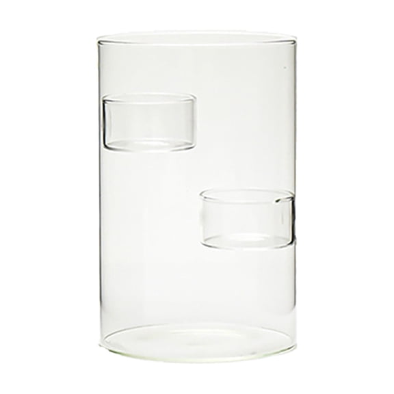 Qholemyo Handmade Glass Candleholder Candle Cup Tabletop Ornament Home Decor For Candlelit Dinner Office Party