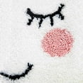 thumbnail image 2 of SELGRCE H·Y White Smile Face Cloud shaped Non-Slip Bathmat Area Rug for Bedroom Bathroom Kitchen Floor Soft Water Absorption Small Carpet for Kid's Room (18''x25''), 2 of 3