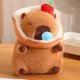 thumbnail image 1 of Bonita mochila de tortuga Capybara Snotty con moco Nasal estirable, simulación de animales, decoración de cabeza de fruta esponjosa, regalo de pan, 1 of 5