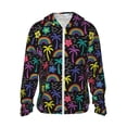 thumbnail image 1 of Vsdgher Sweat à Capuche Imprimé Palmiers Colorés pour Hommes Femmes, Manches Longues Protection Solaire Pêche pour Course Natation-TG, 1 of 7