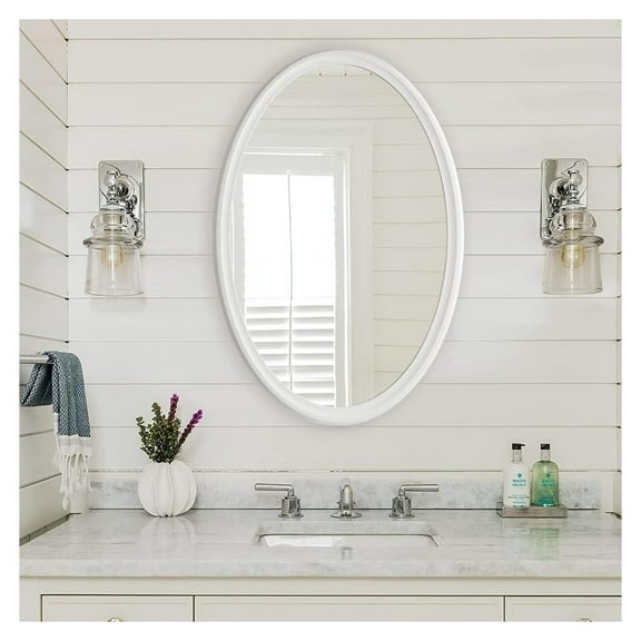 Oval Wall Mirror Decorative Bathroom Mirror Vanity Mirror for Entryway Living Room, 36''x24''