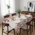 thumbnail image 6 of Orange Eucalyptus Leaves Table Cloth Waterproof Tablecloths, Botanical Fall Rustic Beige Tablecloth Dining Table Cover for Kitchen Party Tabletop Outdoor, Rectangle Tablecloth 60x84 Inch, 6 of 9