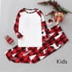 thumbnail image 1 of Conjunto navideño de moda para padres e hijos, pijama con estampado a cuadros para el hogar, cuello redondo, manga larga, conjunto de dos piezas para niños, blusa y pantalones de poliéster para niños, 1 of 5