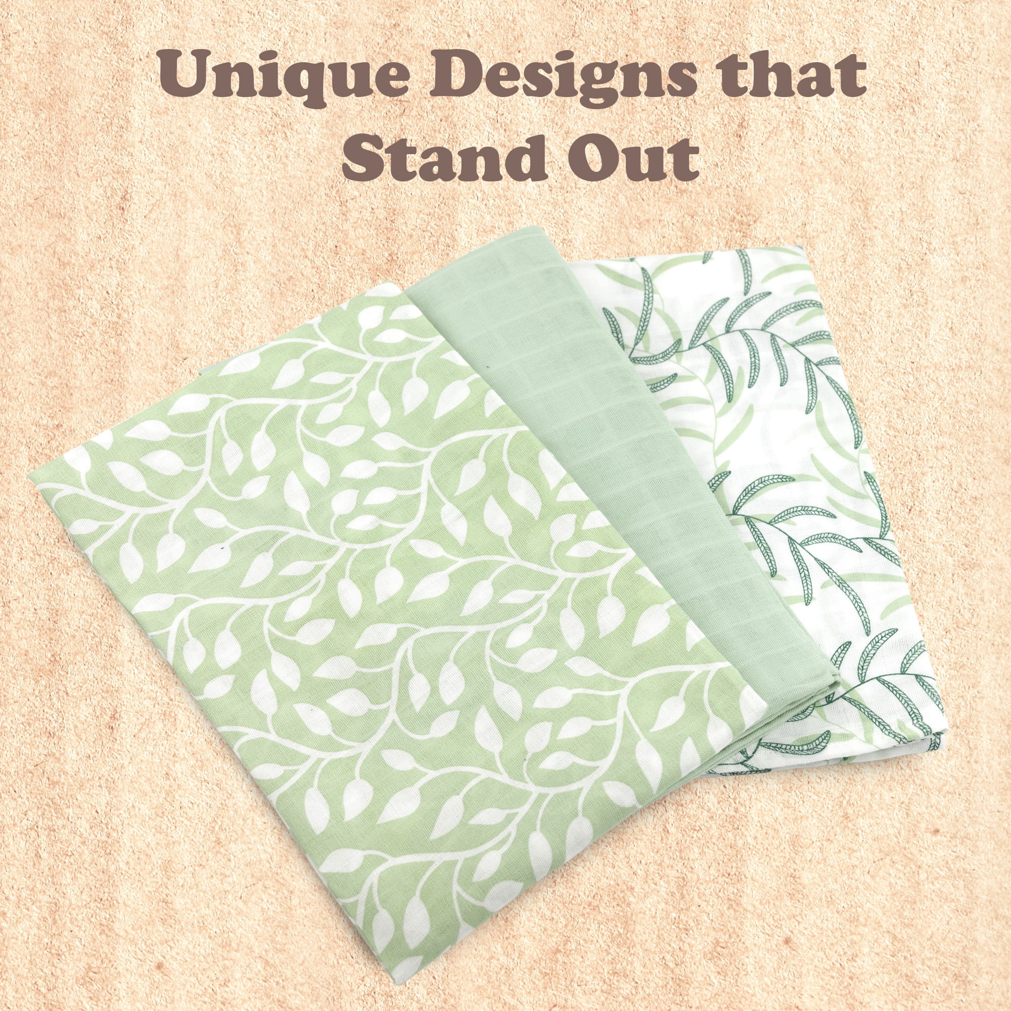 Muslin Swaddle Blankets for Newborn, 3 Pack Receiving Blanket, Muslin Blanket Swaddles Wrap for Boys Girls, Baby Essentials, 47x47 Inches Large Size, 100% Cotton