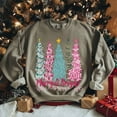 thumbnail image 2 of Merry & Bright Christmas Tree Sweatshirt, Holiday Graphic Pullover, Festive Winter Crewneck, Gift for Her or Him, 2 of 2