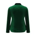 thumbnail image 4 of Women Sequin Velvet Tops Dressy Christmas Long Sleeve Shirts Tunic Casual Sparkly Buckle Loose Party Holiday Blouse, 4 of 5