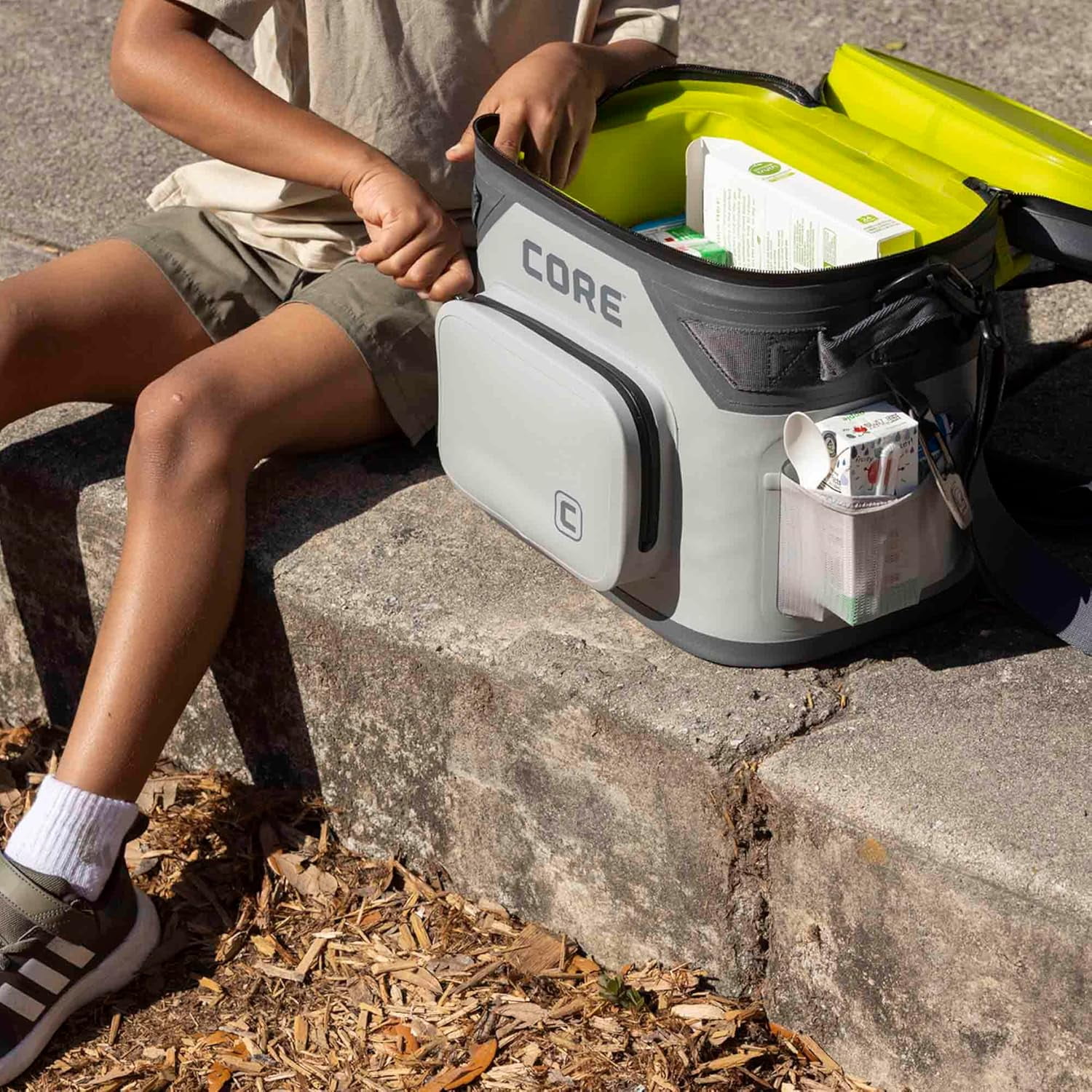 CORE 12 Can Climakeep Magnetic Soft Cooler, Leakproof Cooler, Waterproof Zipper, Charcoal