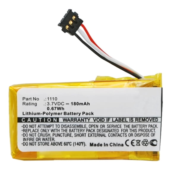 Batteries N Accessories BNA-WB-P8220 Wireless Headset Battery - Li-Pol, 3.7V, 180mAh, Ultra High Capacity Battery - Replacement for Logitech 1110, 533-000071 Battery