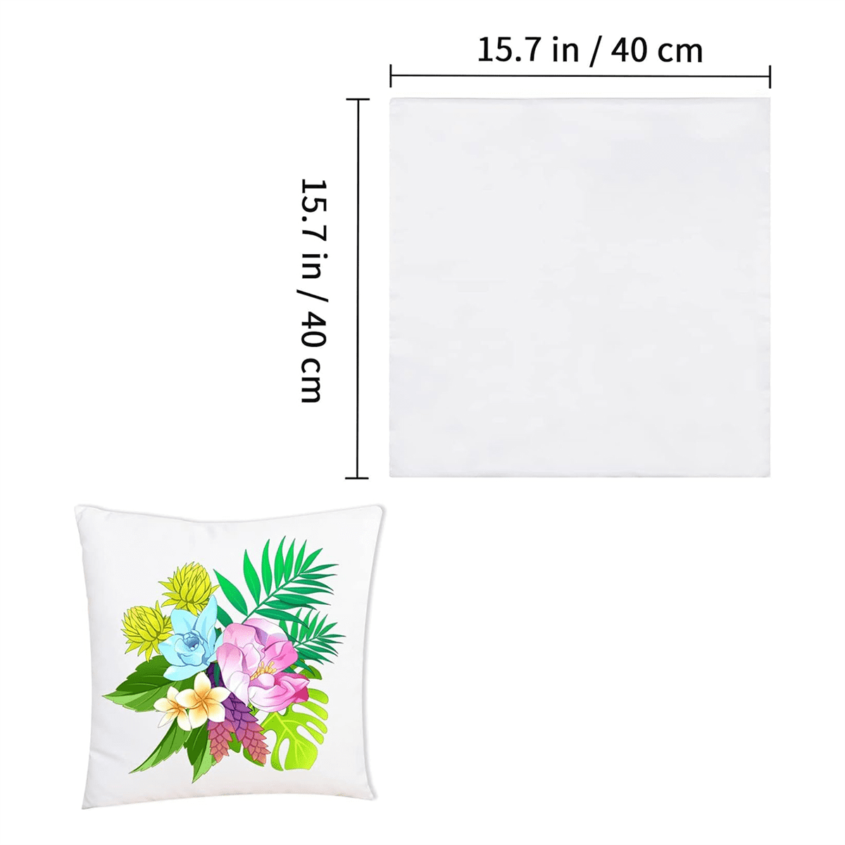 15 Pcs Sublimation Blanks Pillow Cases 16x16Inch White Cushion Covers Pillow Covers Heat Transfer DIY Custom Picture