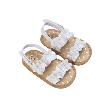 

Genuiskids Baby Beach Shoes Infants Anti-Slip Home Girls Patch Color Sandbeach Sports Infant Sandals