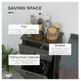 thumbnail image 5 of Kitchen Trash Cabinet with Tilt Out Bin & Drawer, Free Standing Recycling Cabinet - Charcoal Gray Gray + Particle Board, 5 of 9