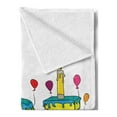 thumbnail image 2 of Zoe Soft Flannel Fleece Throw Blanket, Colorful Social Gathering Themed Girl Name Design with Birthday Candles Pattern, Cozy Plush for Indoor and Outdoor Use, 50" x 70", Multicolor, by Ambesonne, 2 of 5