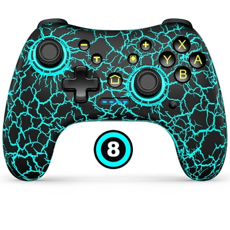 QQV Switch Controller,Switch Pro Controller for Nintendo Switch/Switch lite/Switch OLED,Wireless Switch Controller with Turbo,Wake-up Function,Programmable and Adjustable LED