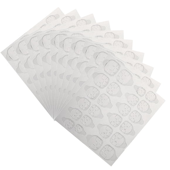 Graflsoa 240pcs Transparent Gel Nail Adhesive Strips, Waterproof Double-Sided Tape for Nail Art, Reusable & Easy to Apply, Perfect for Weddings, Parties, and DIY Nail Designs, 10 Sheets Included