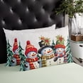 thumbnail image 4 of Winter Snowman Throw Pillow Cover,Snowflake Seasonal Rustic Christmas Rectangle Decorative Pillow Case Protector Soft Cushion Cover Lumbar Pillowcase for Couch Sofa Bedroom Car Chair Decor 24x36 Inch, 4 of 8