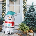 thumbnail image 4 of Kezqiaxn Outdoor Christmas Decorations, Christmas Inflatables Outdoor Decorations, 45 Inch Giant Christmas Pvc Inflatable Snowman Tumbler Ornaments, Holiday Inflatables Snow Man Decor White, 4 of 8