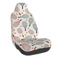 thumbnail image 1 of Wukai Cute Tennis Racket Full Set Car Seat Covers with Soft Padding Universal Auto Front Seats Protector and Cushion Mat, 1 of 5