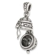 thumbnail image 5 of Sterling Silver Oval Prayer Box Pendant QC3659, 5 of 6