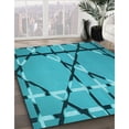 thumbnail image 2 of Ahgly Company Indoor Square Patterned Dark Cyan Green Area Rugs, 8' Square, 2 of 6