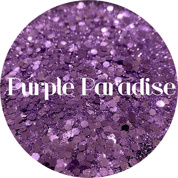 Glitter Heart Co. Glitter - High Quality Polyester Glitter - Purple Paradise - Metallic Purple Mix - 1 oz Bag