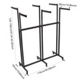 thumbnail image 3 of Clothing Retail Rack, 6 Arms Garment Rack with Wheels, Adjustable Shirt Rack, 3 of 11