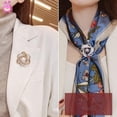 thumbnail image 3 of Dress for Heart Scarf Versatile Scarf Clip Clip Ring Buckle Brooch Rhinestone Brooch Channel and Brooches for Women (Gold, One Size), 3 of 6