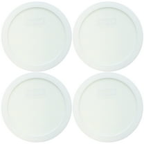 Pyrex 7200-PC Sage Green Plastic Replacement Food Storage Lid Covers (4-Pack)