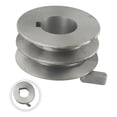 thumbnail image 4 of Bgsha V-Belt pulley A Type Double Slot Pulley Motor Cast Iron Dia Power Tool Accessory, 4 of 9