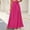 Hot Pink, variant on Women Big Side Bow Tie Linen Blend Wide Leg Palazzo Pants High Waist Flowy Wrap Skirt Pants Vacation Casual Trousers Wine L