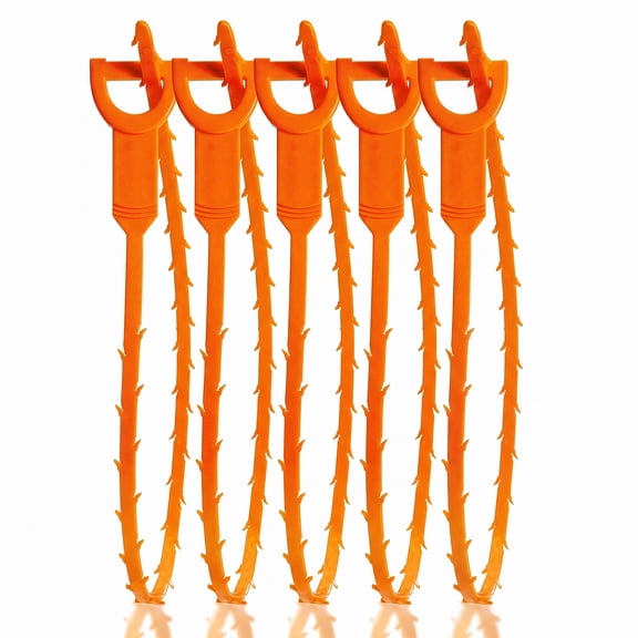5 Pack 25inch Drain clog remover, Snake Drain Cleaner Hair Clog Remover tool, Shower kitchen sinks and bathtubs, sink snake, hair toilets sewer pipe cleaning tools.