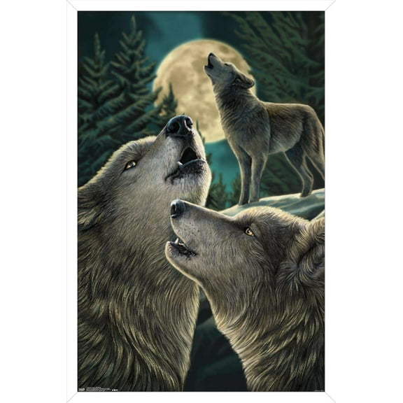 Lisa Parker - Wolf Song Wall Poster, 14.725" x 22.375", Framed
