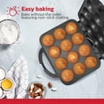 thumbnail image 4 of Holstein Housewares  Non-Stick Full Size Cupcake Maker, Black - Makes 12 Cupcakes, Muffins, Cinnamon Buns, and more for Birthdays, Holidays, Bake Sales or Special Occasions, 1200W, 4 of 8