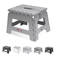 thumbnail image 1 of famuka Folding Step Stool 9 Inch Plastic Foldable Step Stool Holds Up to 330 lbs Foot Stool with Non-Slip Surface, 1 of 6