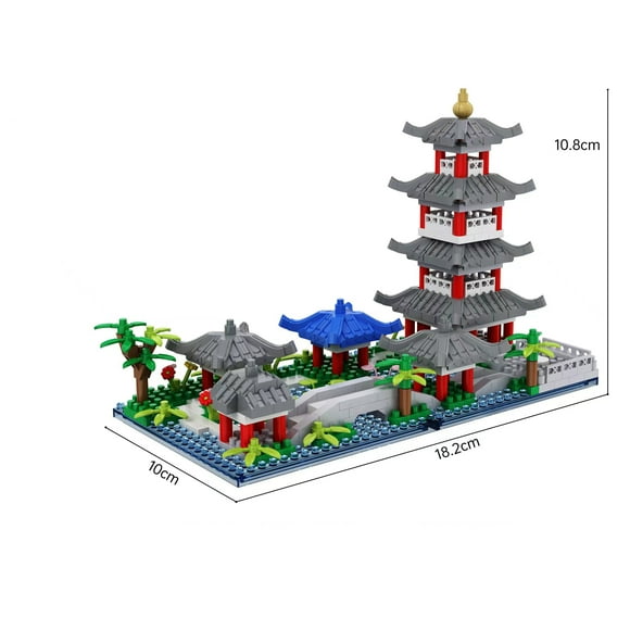 Blocs de Construction Assemblés Hangzhou West Lake 1560 Pcs, Jouets de Construction Difficiles, Cadeaux de Noël, Cadeaux d'Anniversaire, Adaptés pour, Cp1043