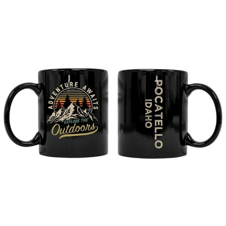 

Pocatello Idaho Souvenir Adventure Awaits 8 oz Coffee Mug 2-Pack