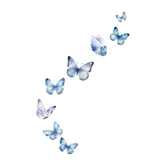 lanema Blue Night Glowing Wall Decoration Adhesive Butterfly Decal Home Decors Sticker