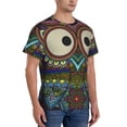 thumbnail image 2 of Bixox Men's Boho Owl Printed Short Sleeve Skinny Athletic T-Shirt, 2 of 6