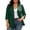 Green, variant on Sexlip Women Plus Size Open Front Blazer Jacket Shawl Lapel Ruched Three Quarter Sleeve Wrinkle Resistant Woven Fabric Office Business Casual Outer Coat Dual Functional Pockets Red L