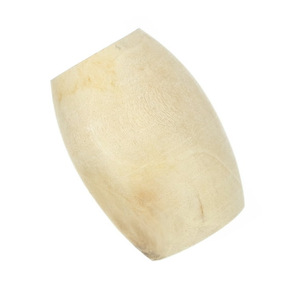 Craft County Wooden Oval Beads - Multiple Pack Options Available - 3/4-Inch Diameter - Natural Wood - Perfect for Crafts, Macrame, Home Decor