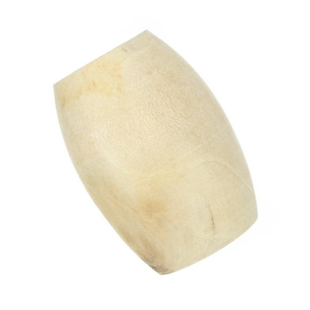 Narrow Oval Shaped Natural Craft County Wooden Oval Beads - Multiple Pack Options Available - 3/4-Inch Diameter - Natural Wood - Perfect for Crafts, Macrame, Home Decor ()