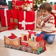 thumbnail image 2 of Christmas Gift Train Decoration – Gingerbread Santa Train with Storage Compartments, Holiday Candy Holder & Decorative Centerpiece for Tree, Mantel, Table Display, 2 of 5