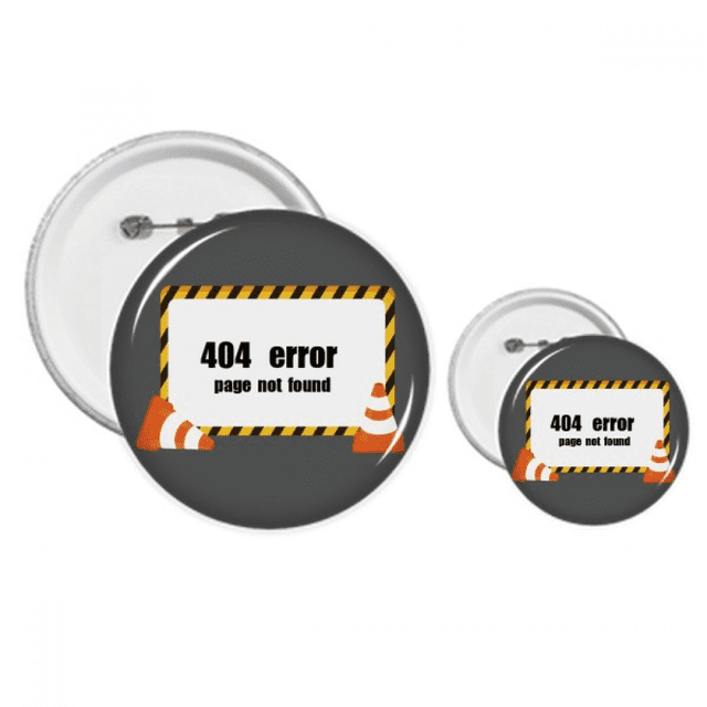 Logo error 404 pagina no encontrada Insignia insignia botón diseño conjunto