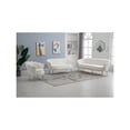 thumbnail image 3 of Meridian Furniture Gardenia Cream Velvet Chair, 3 of 19