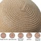 thumbnail image 2 of Sombrero de paja con ala grande y lazo de encaje de 54 a 58 cm de circunferencia para mujer, sombrero de playa con protección solar para verano, 2 of 5