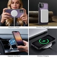 thumbnail image 6 of JEEHOOD Case For Apple iPhone 12, RFID Blocking, PU Leather,Compatible With MagSafe Detachable 2 In 1 Wallet With Built-in Push Card Holder,Kickstand Magnetic Protective Cover,Purple,For iPhone 12, 6 of 8