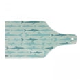 thumbnail image 1 of Sea Animals Cutting Board, Monochrome Shark Illustration Fashion Maritime Illustration Aquatics, Tempered Glass Cutting and Serving Board, Wine Bottle Shape, Turquoise Beige Teal, by Ambesonne, 1 of 1